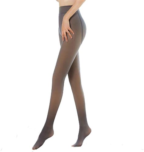 Warm Fleece Lined Pantyhoseopaque Matte Thick Footed Stretch