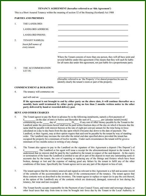 As a landlord, you would like to have your property well protected and away from unwanted troubles. Tenancy Agreement Template Free Download Scotland ...