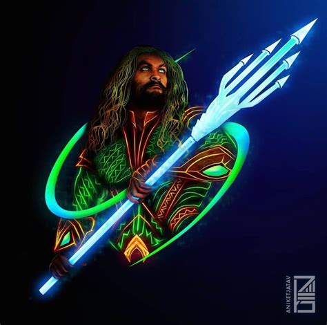Aniket Jatav Dc Neon Aquaman Marvel Art Dc Comics Heroes Marvel