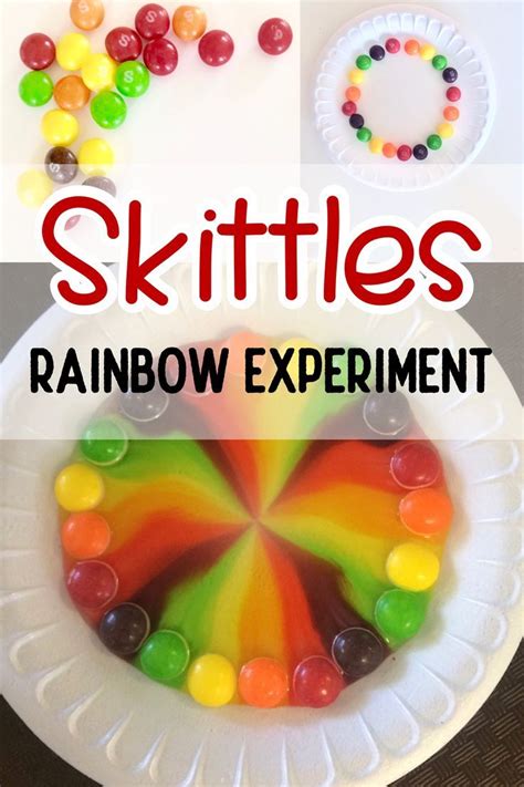 Skittles Rainbow Experiment In 2020 Science For Toddlers Science
