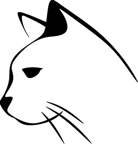 Disegno Da Colorare Di Testa Di Gatto Stilizzato Di Profilo The Best