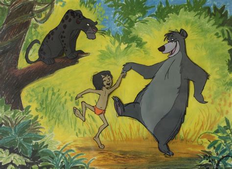 Drawing Of Baloo Mowgli And Bagheera