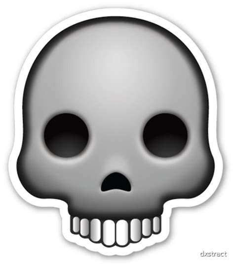 Skull Emoji By Dxstract Redbubble
