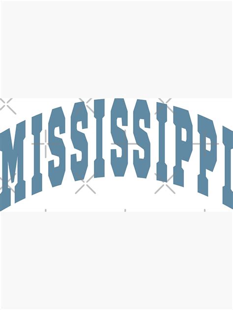 Mississippi Varsity Lettering Design Magnet By Rydland Redbubble