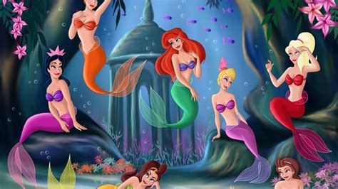 The Little Mermaid Fanart Movie Animated Film Walt Disney Princess Ariel Aquata Attina Adella