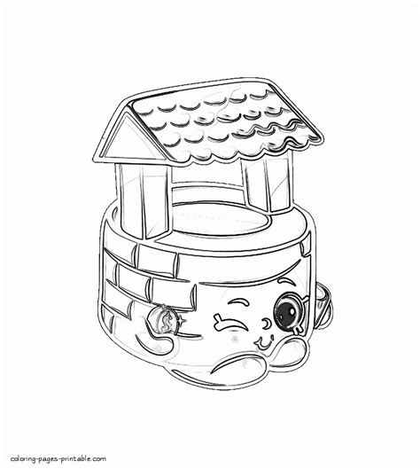 Shopkin coloring printables. Penny Wishing Well || COLORING-PAGES
