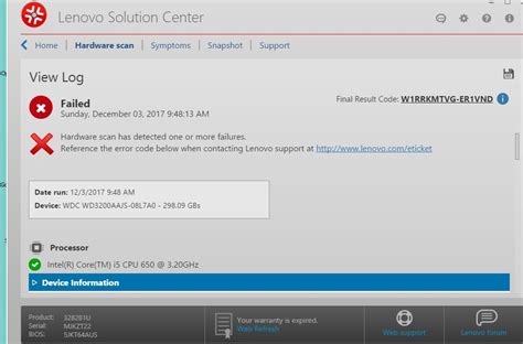 Solved Lenovo Hardware Scan Issues Experts Exchange