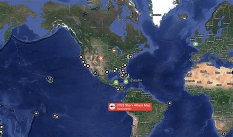 Shark Attacks 2023 Map