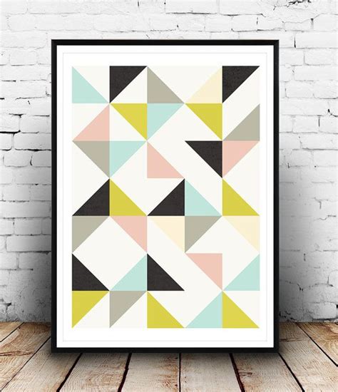 Abstract Poster Geometric Poster Nursery Print Abstract Triangles