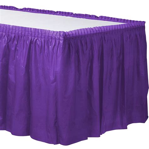 Purple Plastic Table Skirt 168in X 29in Party City
