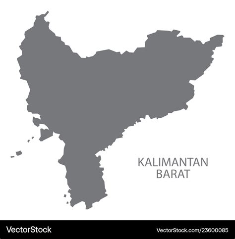 Peta Siluet Provinsi Kalimantan Barat Di Indonesia Ilustrasi Stok My