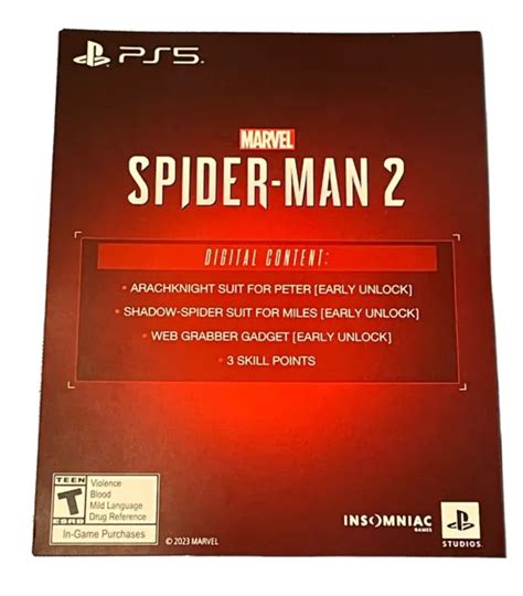 Spider Man 2 Ps5 Pre Order Dlc 1000 Picclick