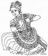 Coloriage Inde Bouddha Foodtruck Saree Kathakali Dancer Pitara Readability sketch template