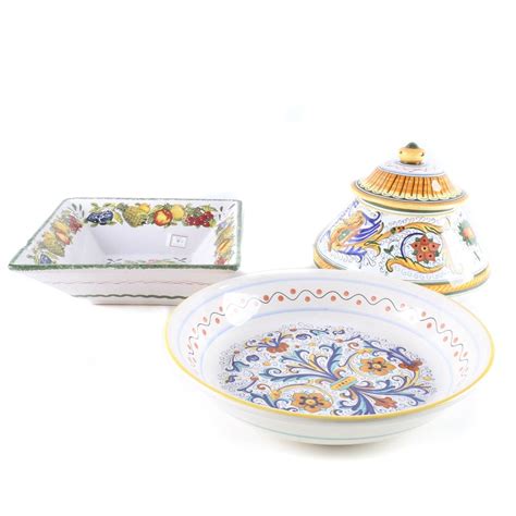Assorted Italian Ceramic Serving Dishes Ebth