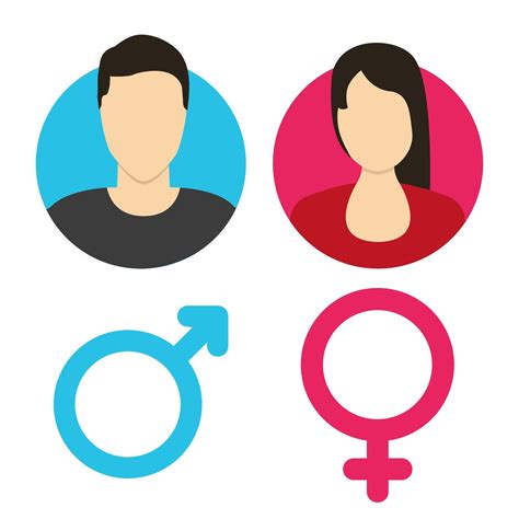 Vector Male And Female Icon Set Custom Designed Illustrations Free