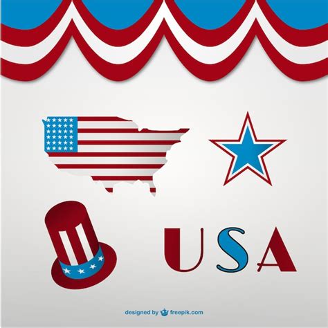 United States Of America Symbols Vector Free Download