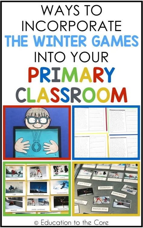 Ways To Incorporate The Winter Games Into Your Primary Classroom
