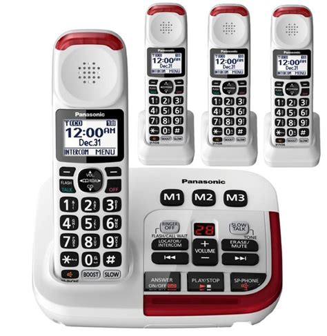 Panasonic Kx Tgm420w Amplified Cordless Phone With Answering Machine