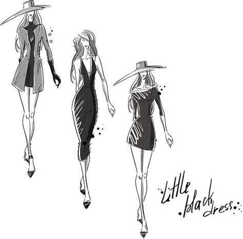 Best Fashion Design Sketches Illustrations Royalty Free Vector
