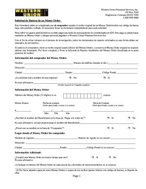 If you used western union to purchase your money order, you must download the request form and fax or email it back to western union with a $30.00 processing fee. Como Rastrear Un Money Order - Fill Online, Printable, Fillable, Blank | PDFfiller