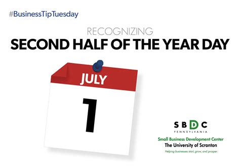 Businesstiptuesday Second Half Of The Year Day University Of