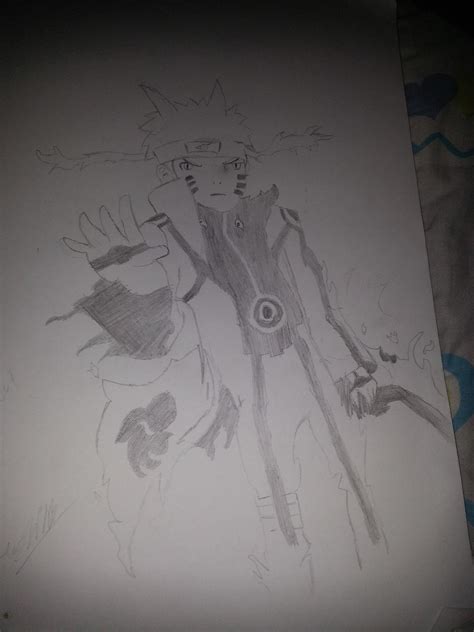 Bijuu Mode Naruto First Time Drawing By Minatolegends On Deviantart