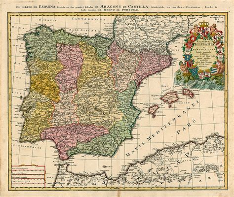 Mapa Antiguo De España Mapa De Rios