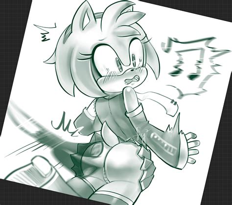 Rule 34 1girls Amy Rose Anthro Ass Bowtie Detached Sleeves Furry