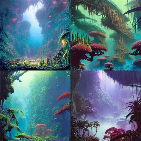 An Epic Tropical Underwater Forest Jungle Exotic Stable Diffusion