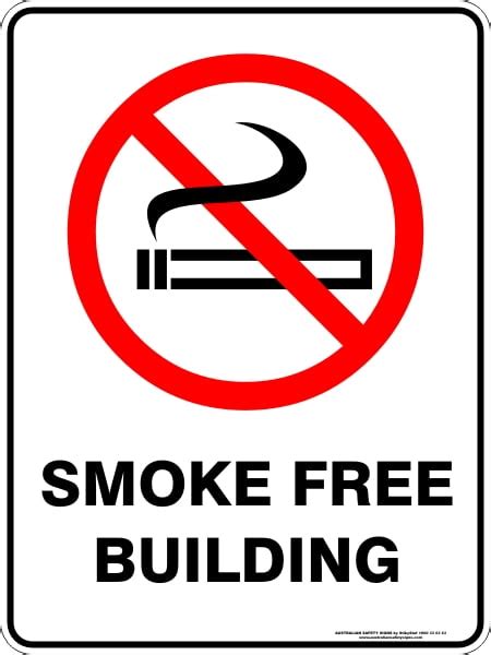 Smoke Free Building Buy Now Discount Safety Signs Australia