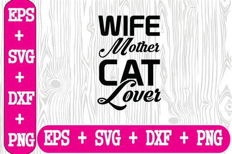 Wife Mother Cat Lover Graphic By Creative 8 · Creative Fabrica
