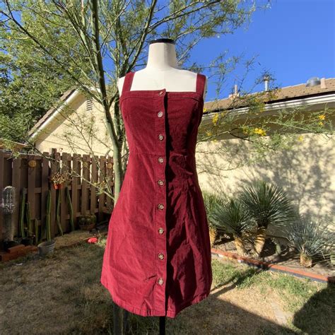 Corduroy tank top dress. Very pumpkin vibe. Size... - Depop