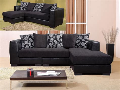 Choose from a variety of leathers to suit every home and lifestyle, so you can find the right leather sofa for you, and your family. Black 3 seater chaise sofa suite faux leather / fabric ...