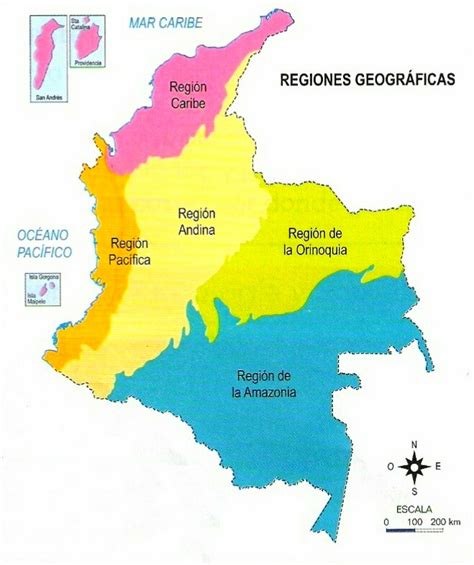 Mapas De Colombia Mapa De Colombia Con Sus Regiones Kulturaupice