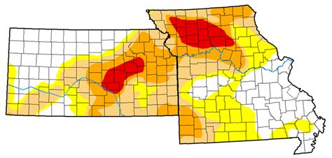 Severe Drought Over Extreme Southeast Kansas And Southwest Missouri