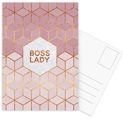 boss lady postkartenset juniqe