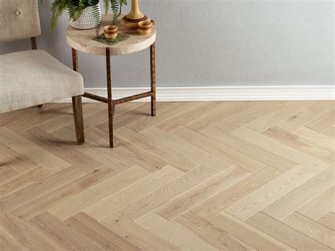 Prospect Ash Herringbone Wire Brushed Solid Hardwood Floor And Decor