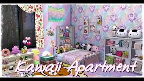 Sims 4 Kawaii Apartment Speed Build Youtube