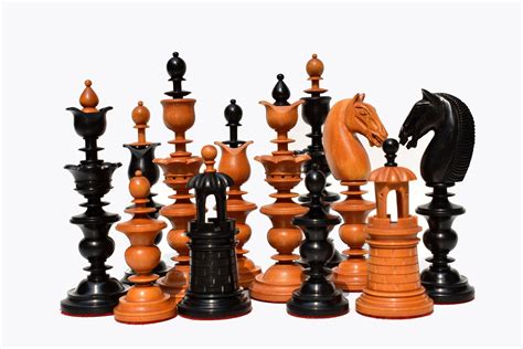 The Beautiful Reproduction Of Selenus Chess Set Made In 18th Century