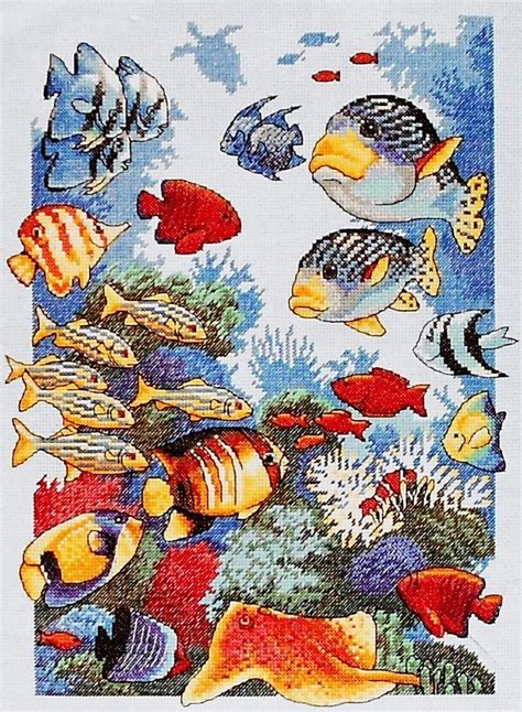 Shop cross stitch sea patterns today! Tropical Fish | Cross stitch animals, Cross stitch sea ...