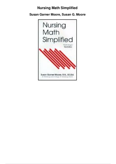 Nursing Math Simplified Pdf