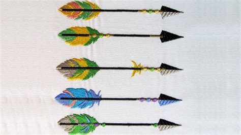tribial arrows single arrow embroidery designs collection 5 etsy