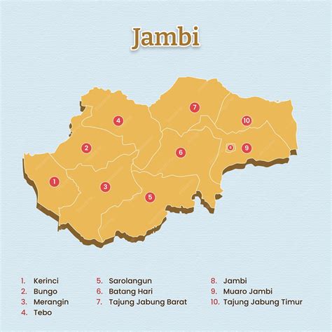 Premium Vector Jambi Province Map Template For Vector Assets