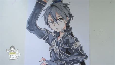 How To Draw Kirito From Sword Art Online キリト Part 2 Youtube