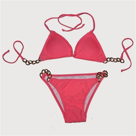 Fashion Care U S Sexy Pink Padding Lined Bikini Swimwear Pcs Set