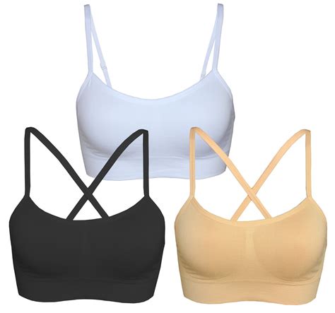 Womens Removable Padded Sports Bras Medium Support Workout Yoga Bra 3 Pack Buy Online In