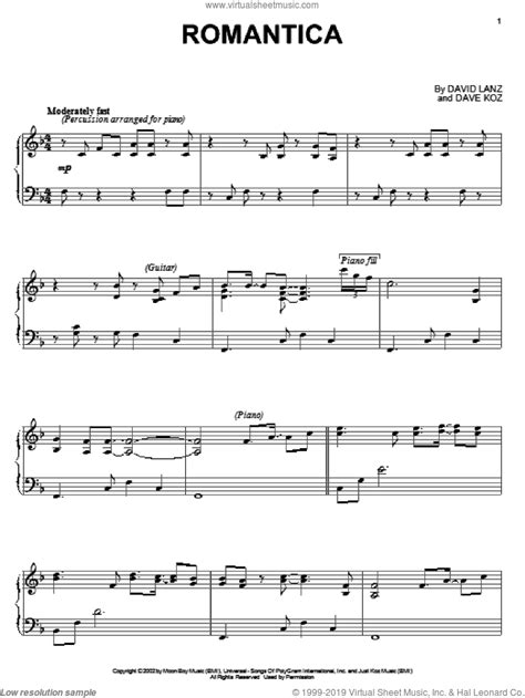 Romantica Sheet Music For Piano Solo Pdf Interactive