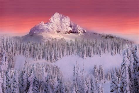 Winter Mountain Sunset Wallpaper By Kyouko