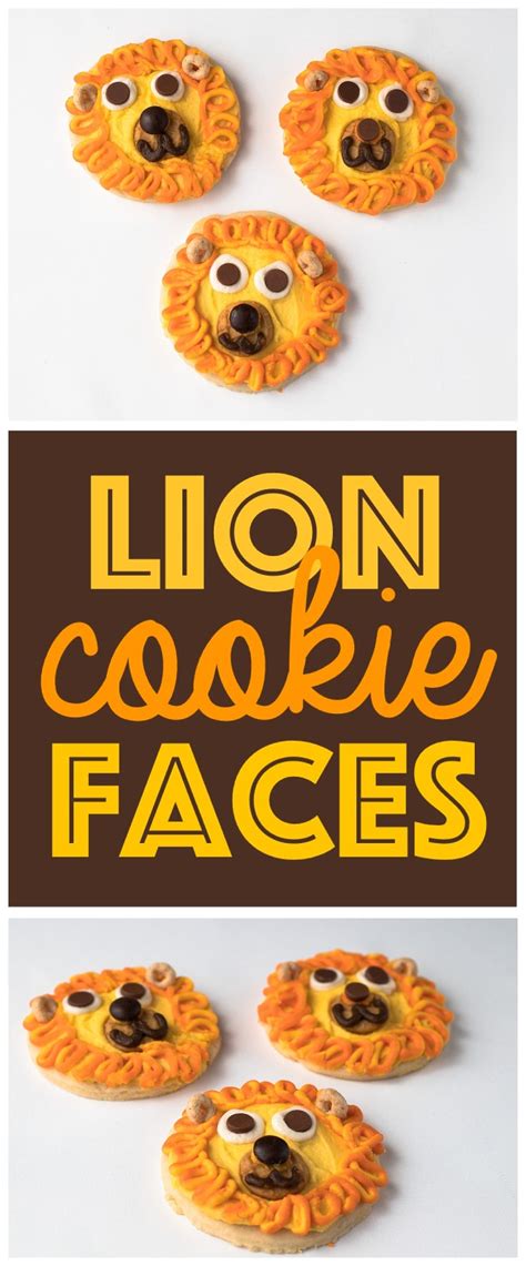 Lion Face Cookies Easy Animal Face Kid Food Snack Idea Six Clever