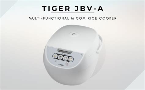 Tiger Jbv A U W Cup Uncooked Micom Rice Cooker With Food Steamer